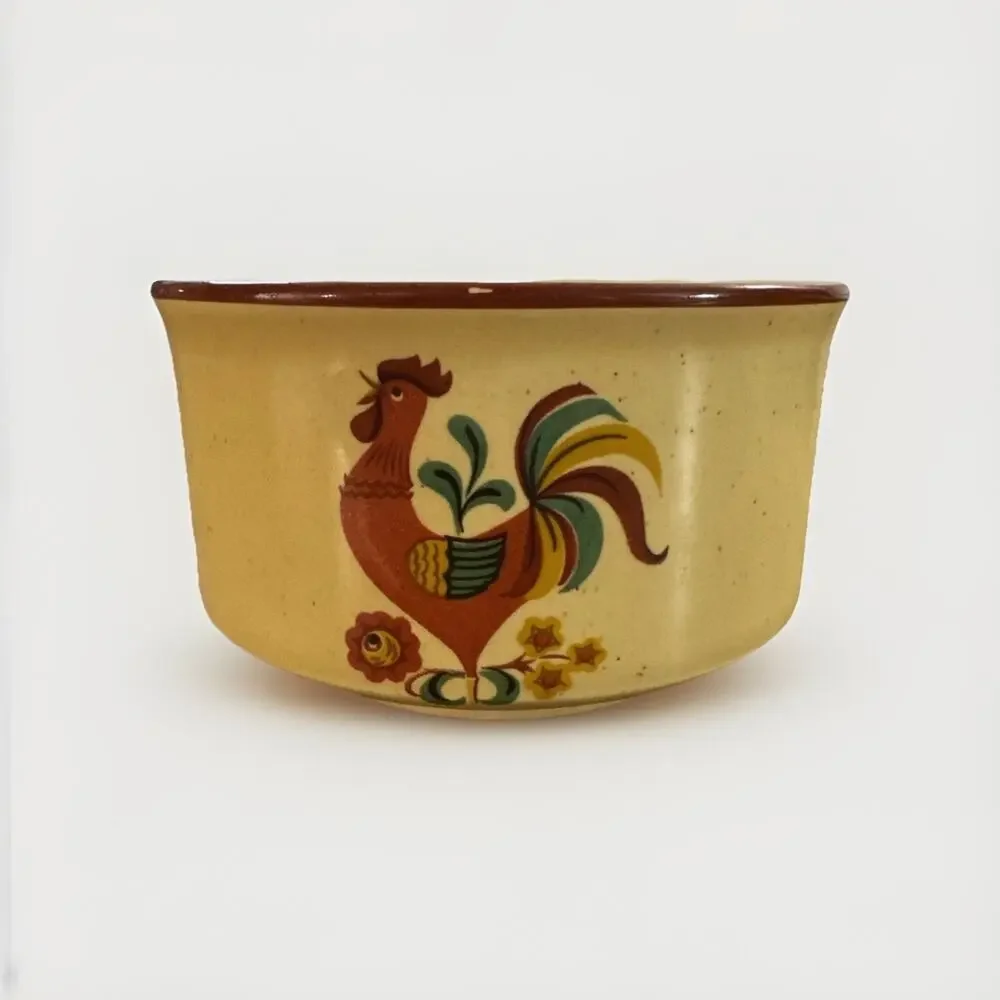 Vintage MCM Taylor Smith Taylor Reveille Rooster Sugar Bowl Base No Lid Ceramic